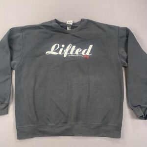 LRG Lifted Sweatshirt Men XL Black Crewneck Pullover Streetwear Graphic Logo Y2K